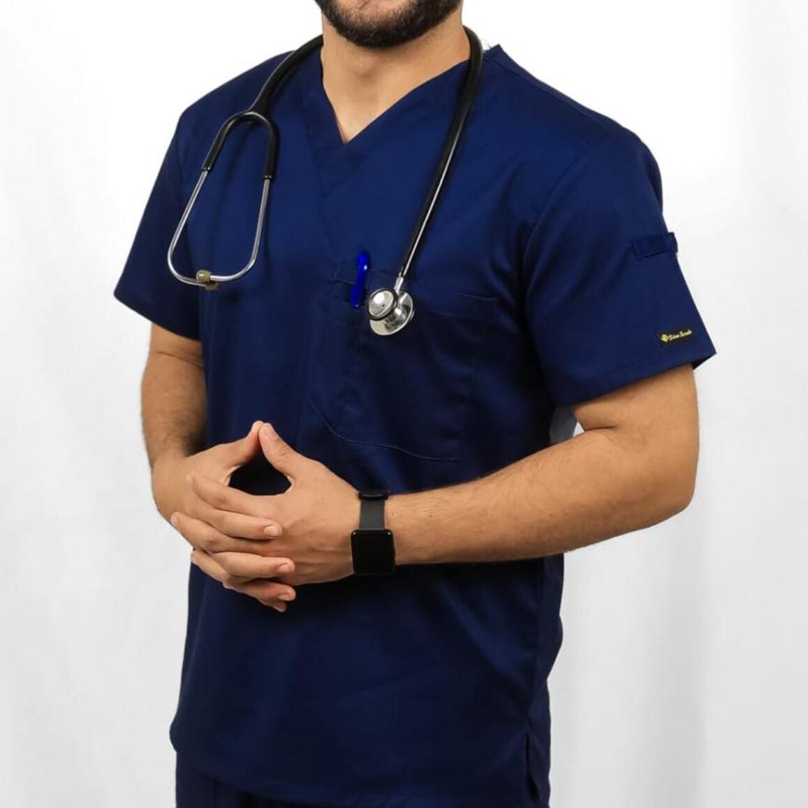 SINA FLEX UNISEX V-NECK 1 POCKET SCRUB TOP