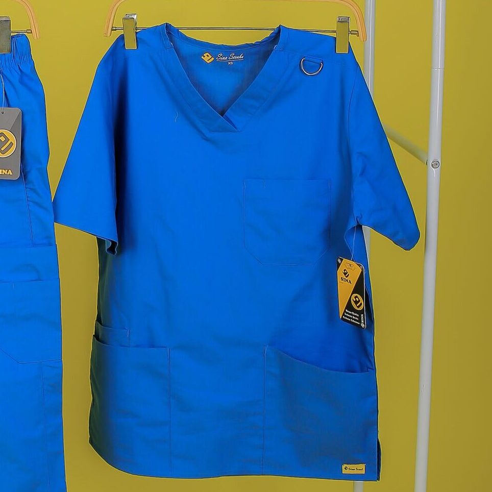 SINA CLASSIC 5-POCKET V-NECK SCRUBS TOP