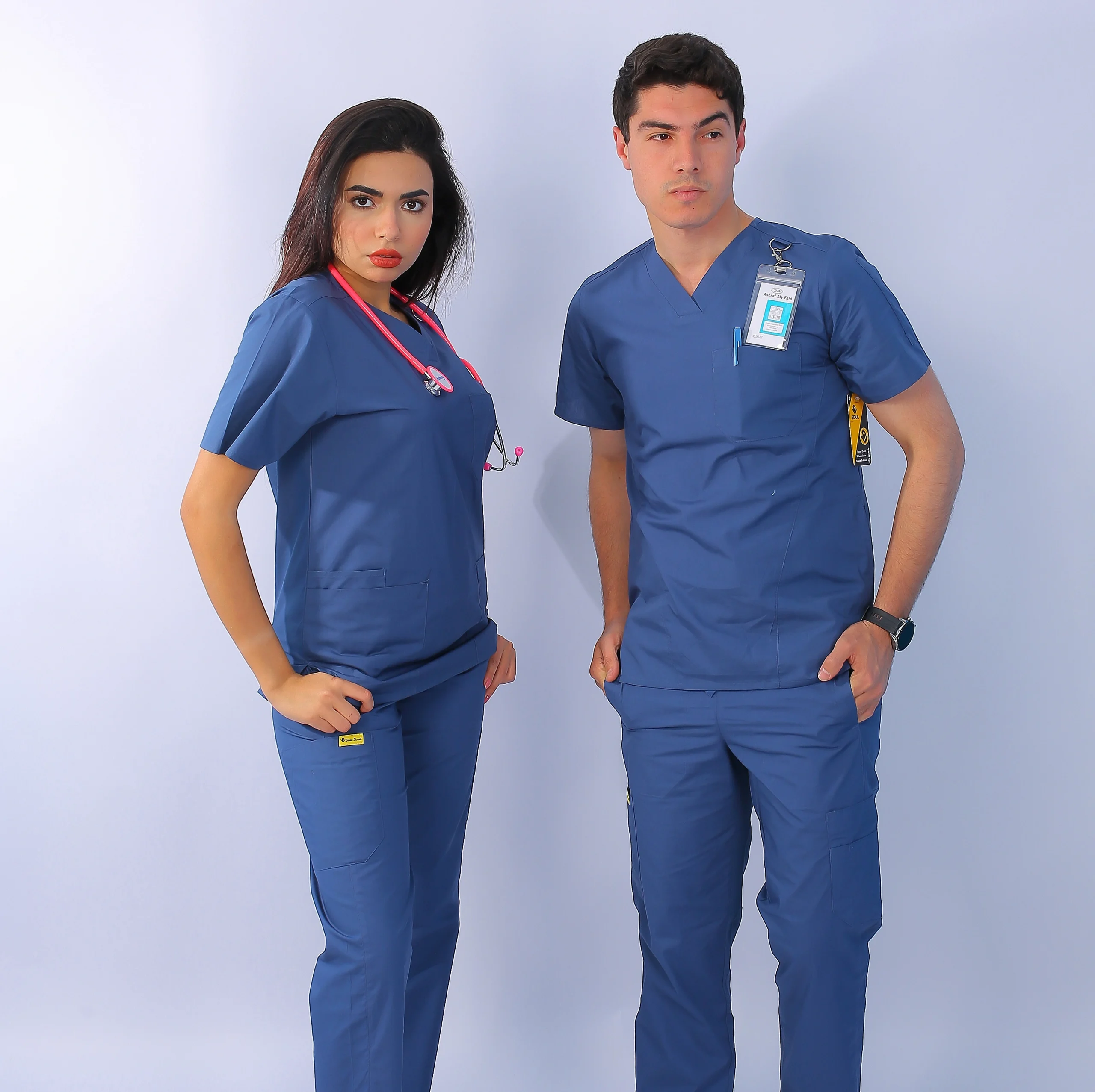 SINA CLASSIC 4-POCKET V-NECK SCRUB SET