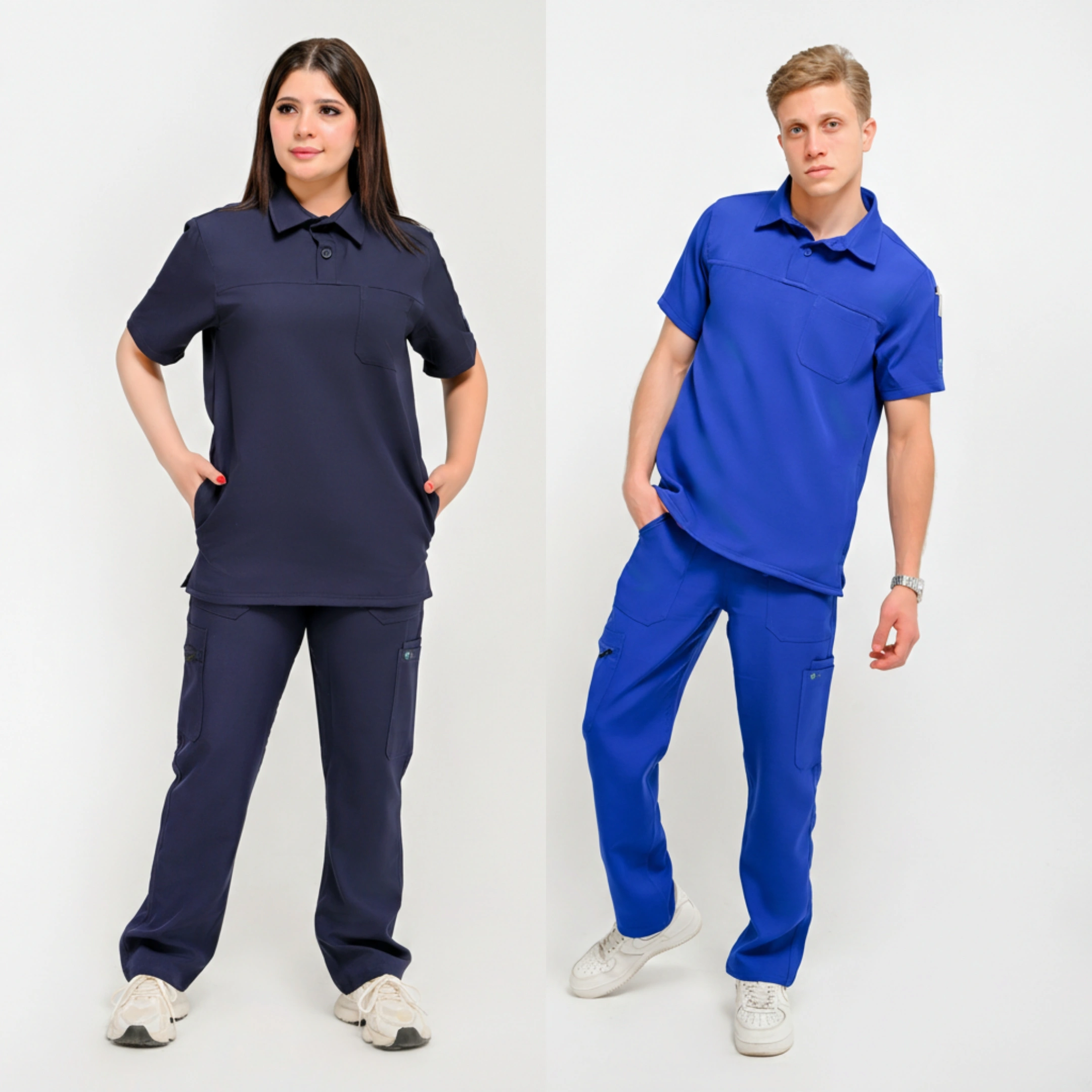 HEALTH WEAR UNISEX POLO SCRUB SET
